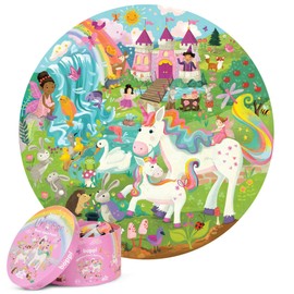 boppi Round 150 Piece Jigsaw for Kids Aged 5-8 | Educational Unicorn Puzzle with Magical Creatures & Fantasy Scenes | Eco-Friendly Recycled Cardboard