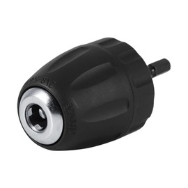 Drill Chuck, Quick Change 3/8-24UNF 0.8-10MM Clamping Capacity Keyless Drill Bit Chuck Clip Drill Chuck Screwdriver to Drill Converter Conversion Tool with 1/4inch Hex Shank Rod Adapter