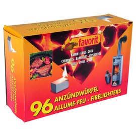 Favorit Anzündwürfel weiß, 96 Stück – Anzünder für Kamin, Grill und Ofen – 1247