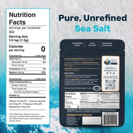 Baja Gold Mineral Sea Salt – Fine Grind – Unrefined, Mineral-Rich & Low in Sodium – 100% Natural, No Additives – Perfect for Seasoning, Cooking & Baking – 454 g
