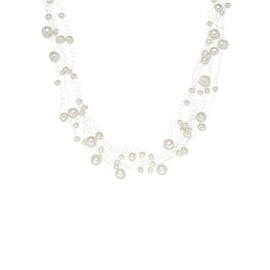 Valero Pearls Sterling Silver 925 rhodium-plated Ladies Necklace with Freshwater cultured Pearls White 00120610