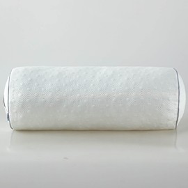 Kingnex Adjustable Roll Bolster Pillow, Under Knees for Sleeping on Back, Between Legs for Side Sleepers Shredded Cool Gel Infused Memory Foam Insert with Removable Bamboo Viscose Cover 20x8