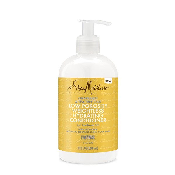 Shea Moisture Grapeseed & Tea Tree Oils - Low Porosity Weightless Hydrating Conditioner with Sunflower Oil
