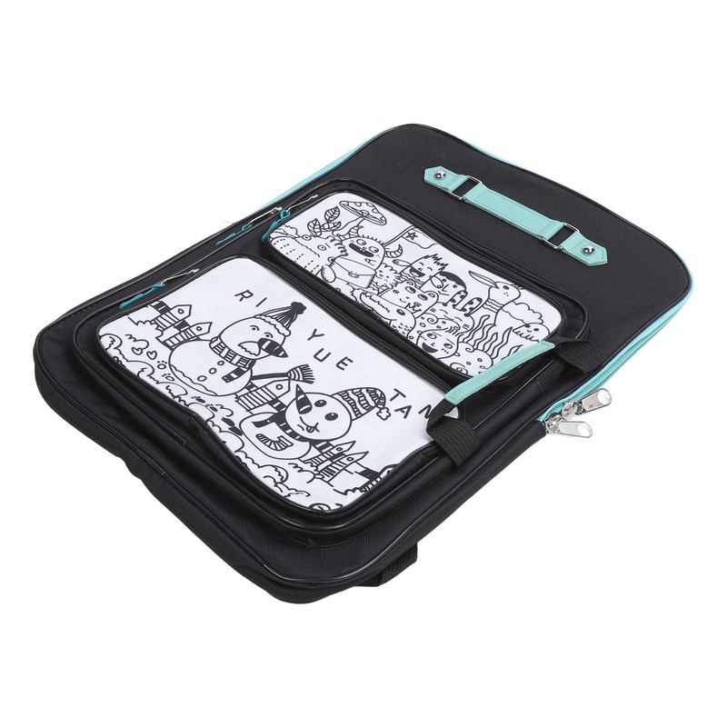 8K Kids Doodle Artwork Backpack Multi Pockets Smoothing Zipper Waterproof
