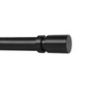Ivilon Black Curtain Rods - Stepped Finial Design, 1 inch