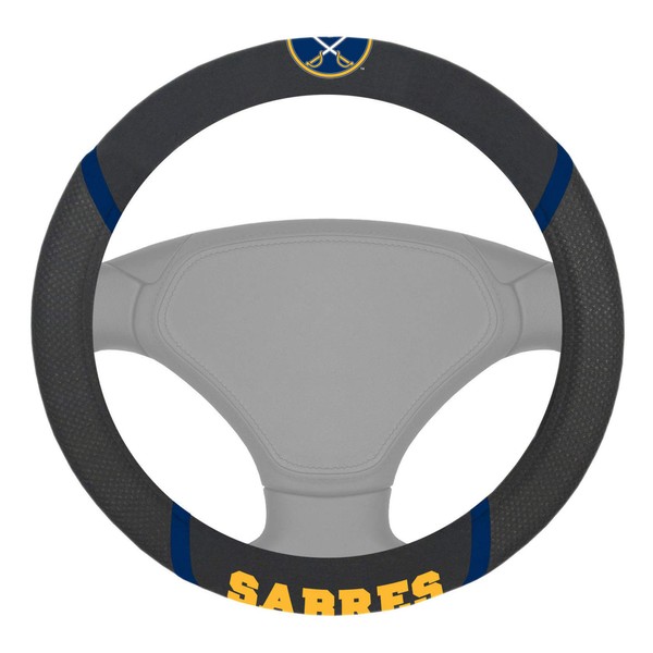 FANMATS 14843 Buffalo Sabres Embroidered Steering Wheel Cover
