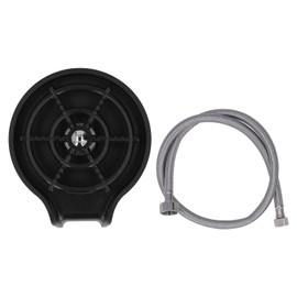 High Pressure Sink Glass Rinser Bar Automatic Cup Washer Kit with ABS Base 80cm Hose Black