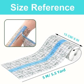 Tattoo Aftercare Waterproof Bandages 6" x5.5 Yard - Lyuxzad Waterproof Transparent Film Tattoo Cover Up Tape Tattoo Waterproof Bandage Transparent Adhesive Bandages Tattoo Wrap Tape Tattoo Supplies