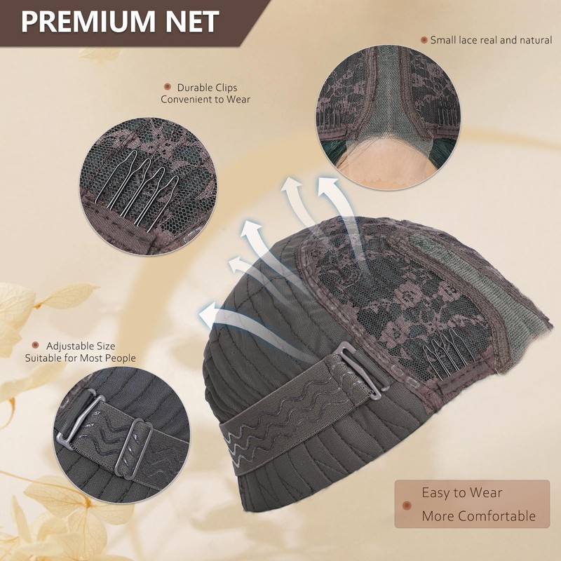 BEAUTIFA Dark Green Wig for Women, Long Green Wavy Wig