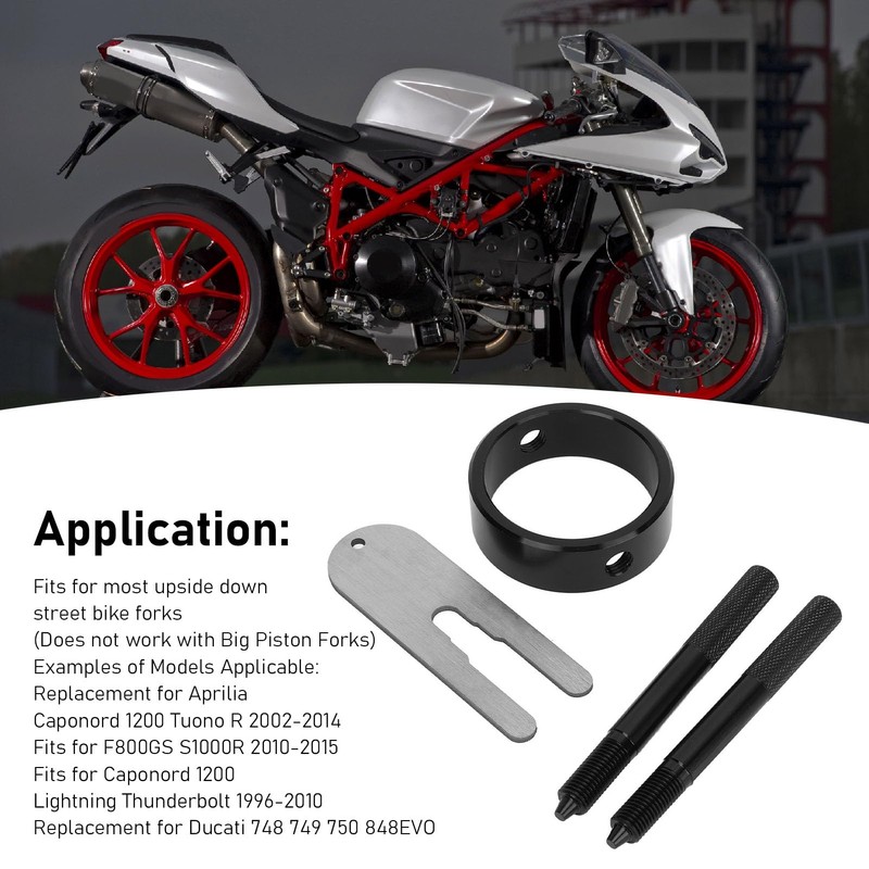 Universal Motorcycle Fork Spring Compressor Tool Kit, Easy to Use,