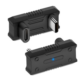 Jadebones 180 Degree Angle USB-C Adapter (2 Pack), U-Shape USB-C Male to Female PD 140W Extender for ROG Ally, Steam Deck, Switch, Laptop, Tablet, Phone