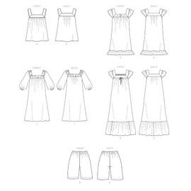 Butterick Misses' Pullover Top, Nightgown and Shorts Sewing Pattern Kit, Design Code B6883, Sizes L-XL-2XL