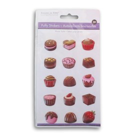 Puffy Stickers – Strawberry Bakery Accents for Crafts, Scrapbooks, Rewards - 15 Pc