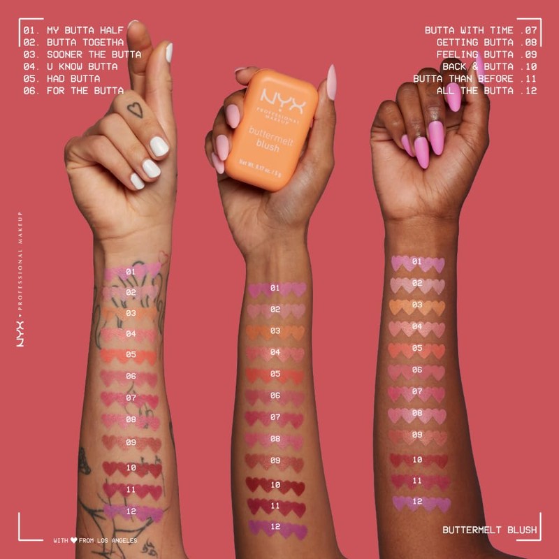 NYX Professional Makeup Buttermelt Powder Blush, Up To 12H Wear,