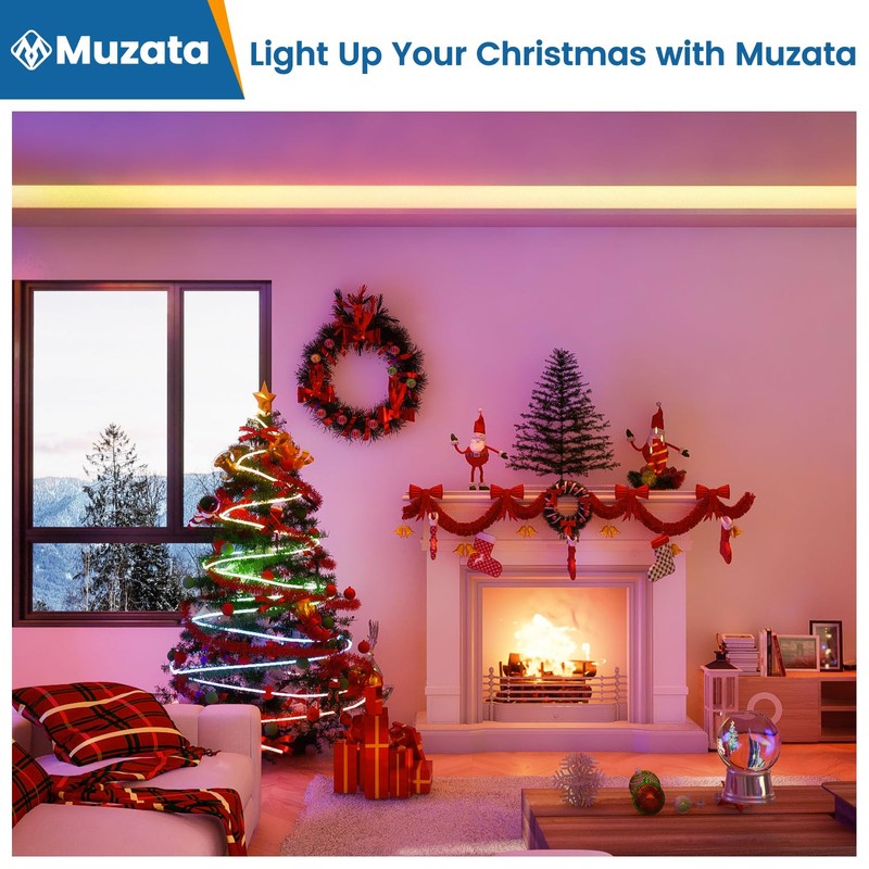 Muzata 10Pack 3.3FT Plus-Size Silver LED Strip Channel Milky Diffuser