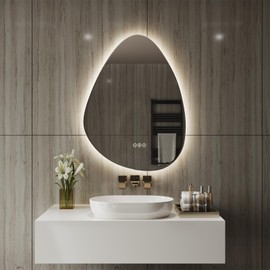 WAIDOBE Led Mirror for Bathroom, 20"x 28" Bathroom Vanity Mirror with Lights, Human Body Sensing, Anti-Fog, 3 Colors and Dimmable, Backlit Light Up Bathroom Mirror Wall Mounted.