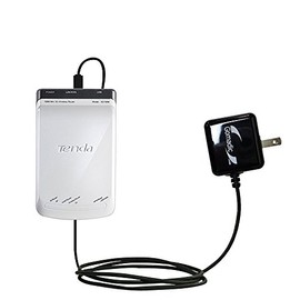 Gomadic Intelligent Compact AC Home Wall Charger Suitable for The Tenda 3G150M Portable Router - High Output Power with a Convenient, Foldable Plug Design - Uses TipExchange Technology