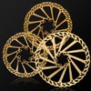 CNC Bike Disc Brake Rotor 203mm，MTB Brake Rotor With Bolts，2pcs（Gold）