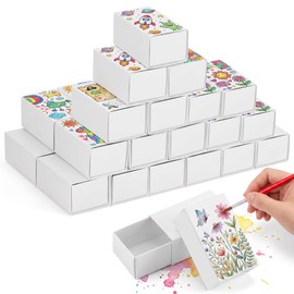 100 Pcs Plain Card Craft Matchboxes, White Matchbox 5x3x2.5 cm