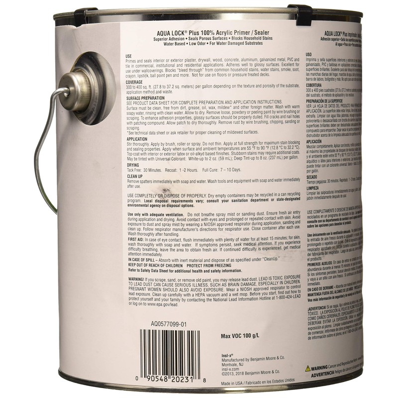 INSL-X Aqua Lock Plus 1 Gal. Deep Tint Acrylic Interior/Exterior