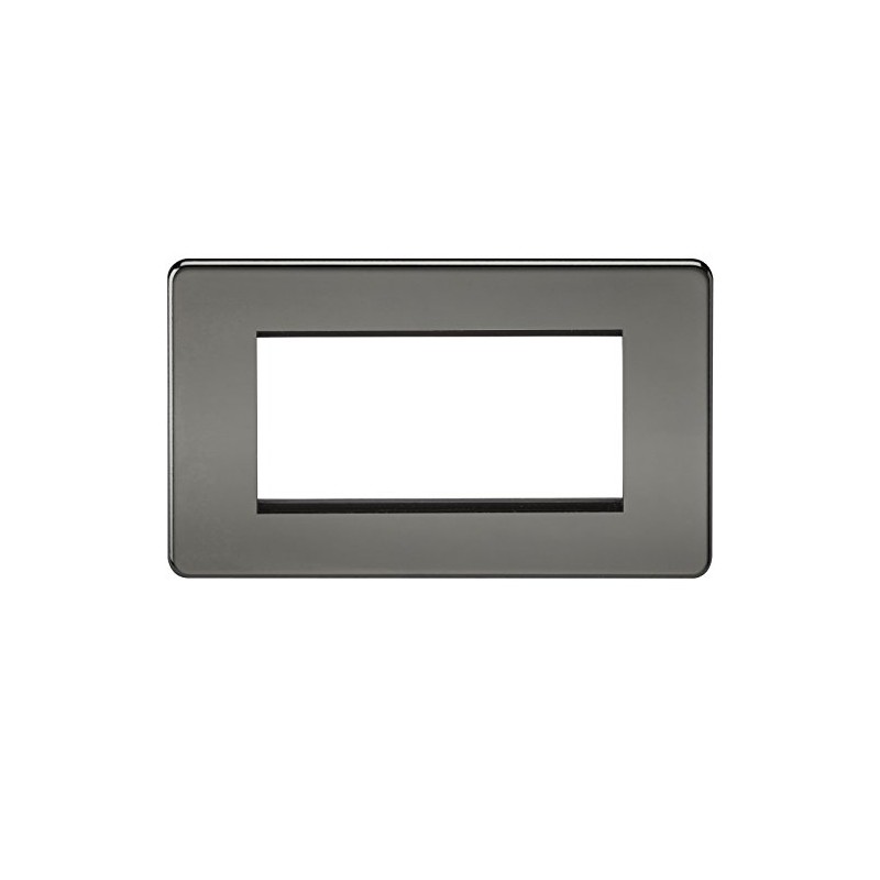 Knightsbridge SF4GBN Screwless 4G Modular Faceplate, Black Nickel