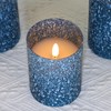 Blue Flameless Candles Set with Remote Control, Flickering LED Battery