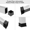 sourcing map Rubber Furniture Caps 40mm x 40mm Square Shaped