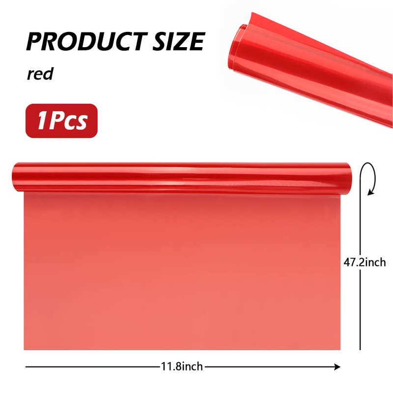 12 X 48inch Car Light Tint Film, Cuttable&Stretchability Car Headlight
