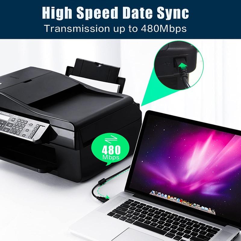 Inovat Replacement 10FT USB A Male to B Male Cable