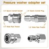 Bruislard 4 Sets NPT 1/4 Inch Pressure Washer Coupler, Stainless