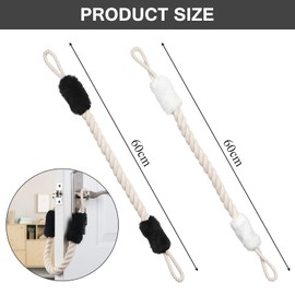 Kinsinder Pack of 4 Door Cords Clamp Protection Door Cords Door Stopper Door Cords Children Safety Finger Protection, No More Slamming of the Door (Black + White)