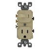 Leviton 3-Way Duplex Combination Switch/Receptacle, 1 P, 3 Wire, 15