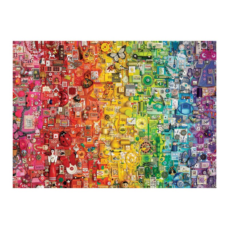 Cobble Hill 1000 Piece Puzzle - Colourful Rainbow - Sample