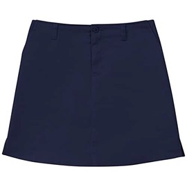Classroom Little Girls' Uniform Stretch Fly Front Scooter Skirt, Navy Blue, 6