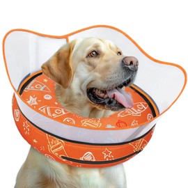 Toptakeit Elevated Inflatable Dog Cone Collar to Stop Licking, Dog Donut Collar After Surgery, Soft Dog Cone Alternative for Small Medium Large Dogs