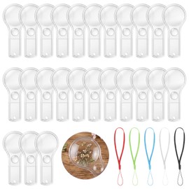 80Pcs Dual Power Magnifiers, 1.97" Lens with Lanyard for Outdoor Reading