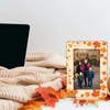 Cazhes Fall Pumpkin Picture Frames, Hello Autumn Wooden 4x6 Photo