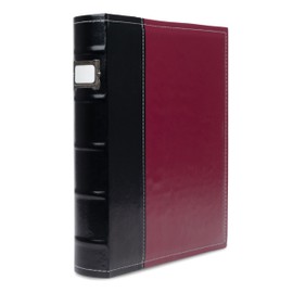 3 Ring Binder 1 Inch Rings, Burgundy - Faux Leather Presentation Binder for Business, Resumes, File Storage - 1 Inch Binder Stores up to 225 Sheets