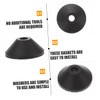WOONEKY 10pcs Conical Rubber Washers for Toilet Bolts Sealing Rings