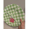 Isaac Mizrahi Green Gingham 11” Melamine Dinner Plates Set Of
