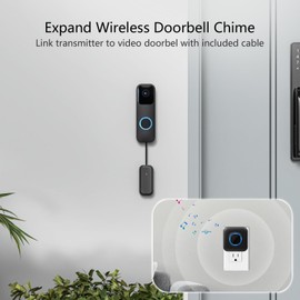 Satisure Wireless Doorbell Chime Video Doorbell Extender - Compatible with Blink Video Doorbell and Blink Video Doorbell (2nd Gen) (1 Video Doorbell Extender 1 Receiver）