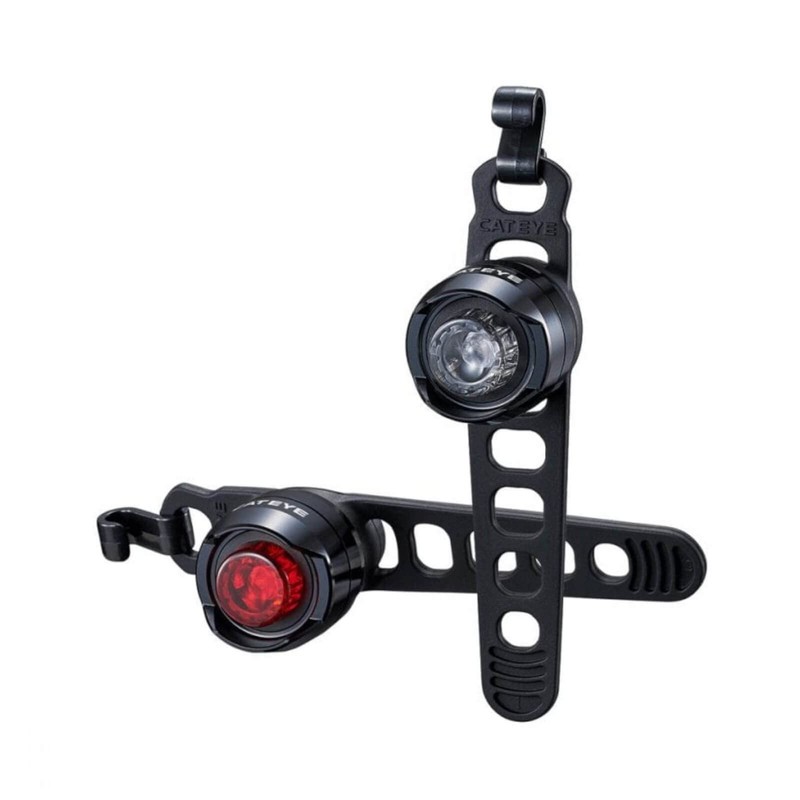 CatEye Orb Front & Rear Polished Black Light Set