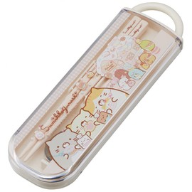 Skater CCA1AG-A Chopsticks and Spoon Set, Antibacterial, Sumikko Gurashi, Made in Japan