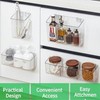 vacane 4 Pack Plastic Over Cabinet Door Organizer, Adhesive Mount
