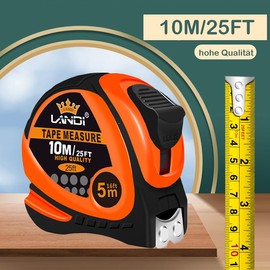 10 Meter Tape Retractable Measuring Tape Flexible with Lock Button Micro U Printed Matte Tape 25mm Wide
