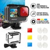 Honghauth 60m/196ft Waterproof Case for Gopro Hero 13/12/11/10/9 Black Action
