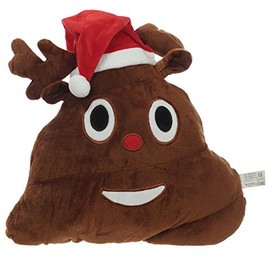 Emotive Reindeer Poop Christmas Cushion