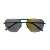Timberland Matte Matte Black Mens Rimless Rectangle Aviator Metal Sunglass