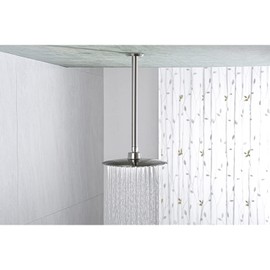 Anpean 12 Inch Shower Arm and Flange Brushed Nickel, Ceiling Mounted Shower Arm for Rain Shower Head