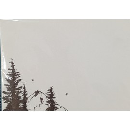 Lark Press Mountain Letterpress Notecards, 3.5 X 5, Pack of 10
